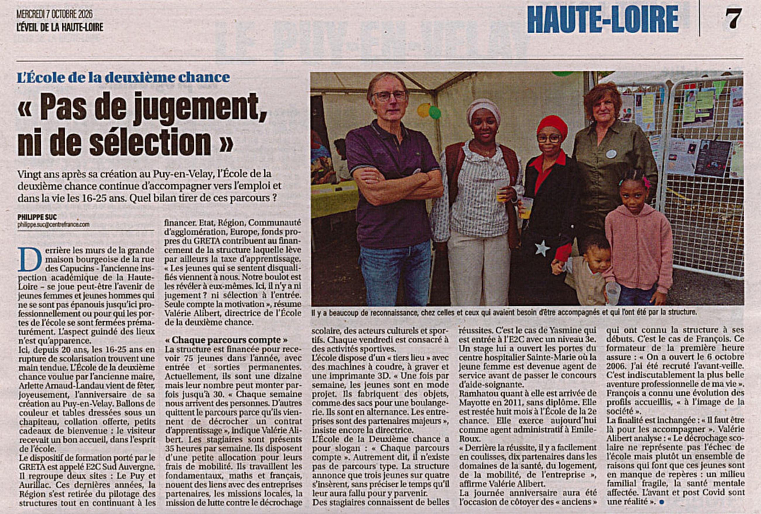 E2C les 20ans article